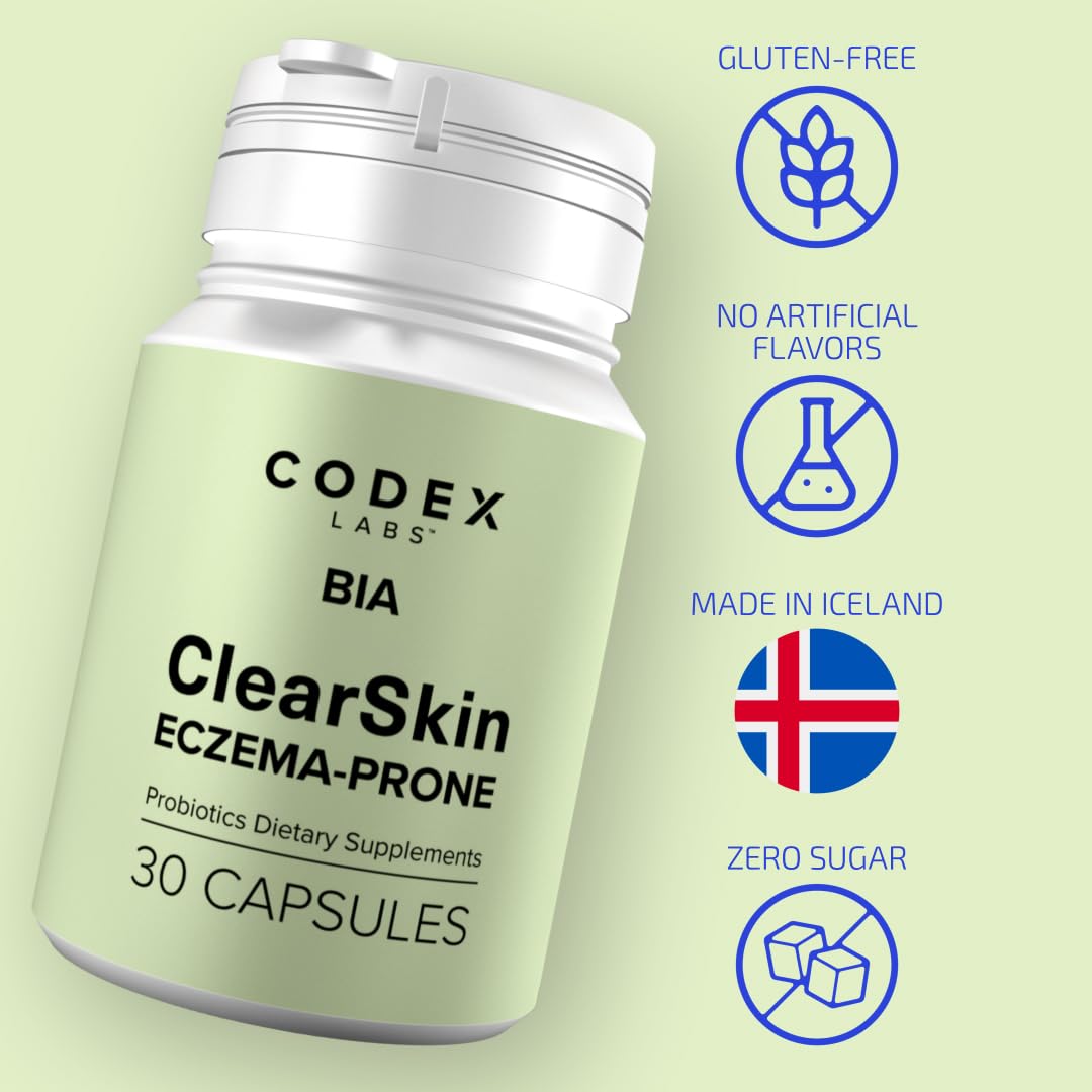 Codex Labs BIA Probiotic capsules closeup for gut-skin balance and routine