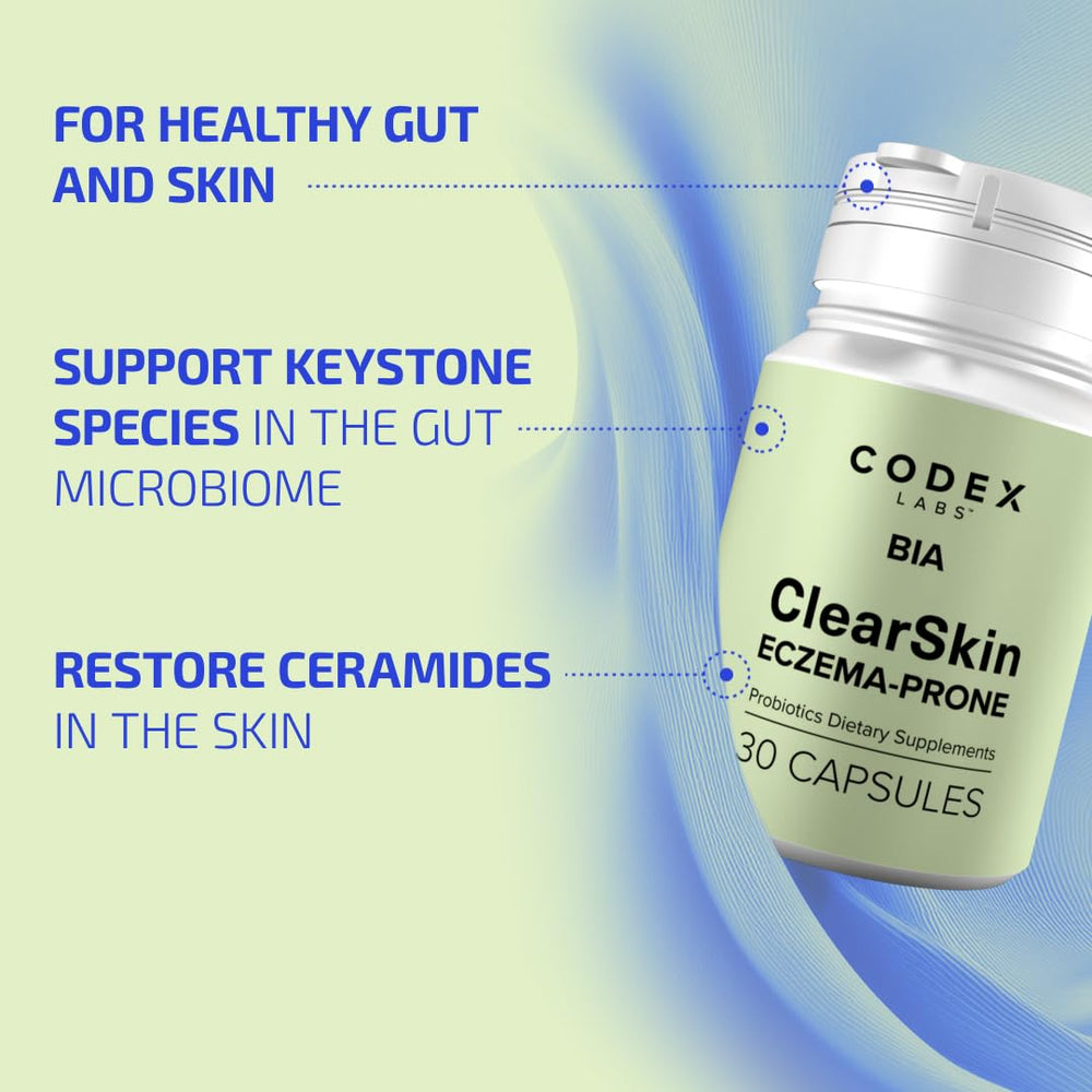 Codex Beauty BIA Probiotic packaging highlights a clean, allergen-free formula