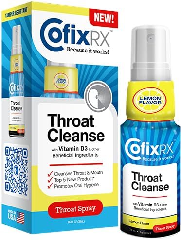 COFIXRX Throat Cleanse shown in everyday use for seasonal support