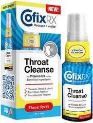 COFIXRX Throat Cleanse shown in everyday use for seasonal support