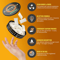 CogniBlaze Wintergreen ingredient graphic highlighting Alpha GPC and L-Theanine benefits