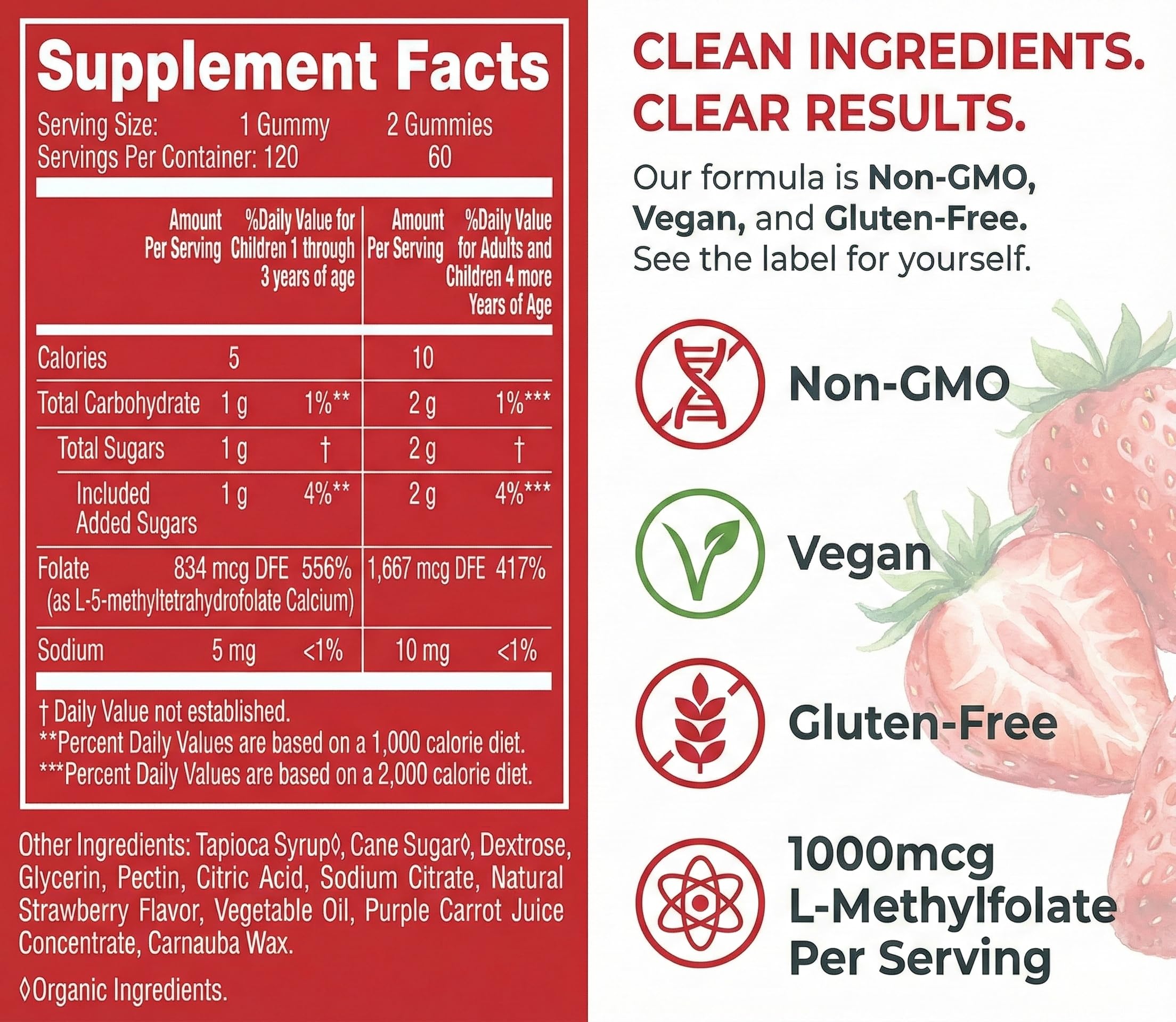 CogniTune L-Methylfolate Gummies packaging on a countertop.