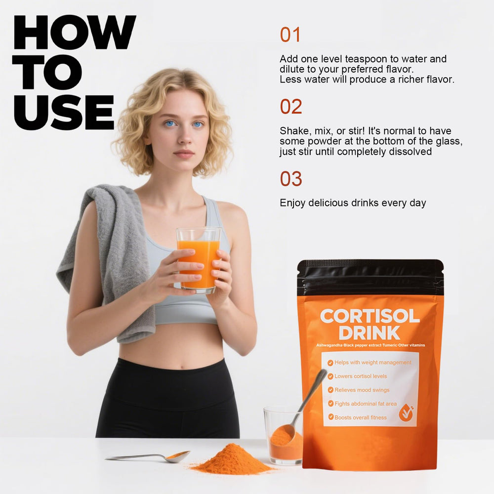 COLEPSW Cortisol Drink Powder turmeric and black pepper blend aroma and absorption