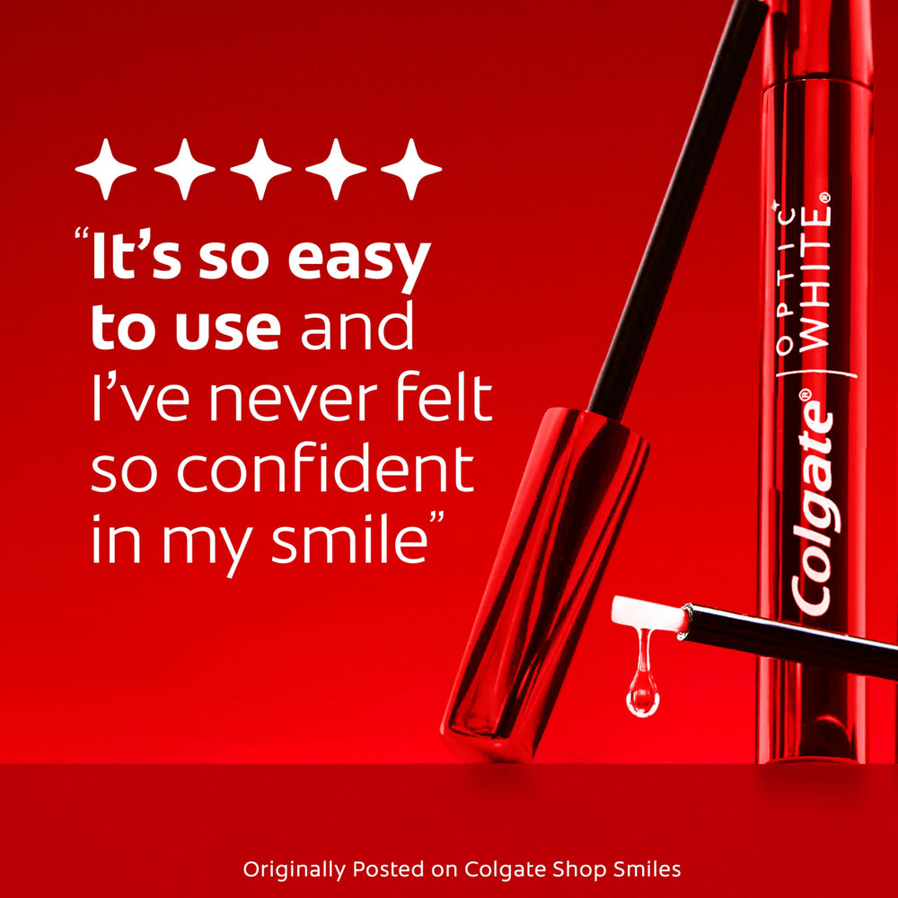 Wake up with brighter teeth thanks to Colgate Optic White in the morning