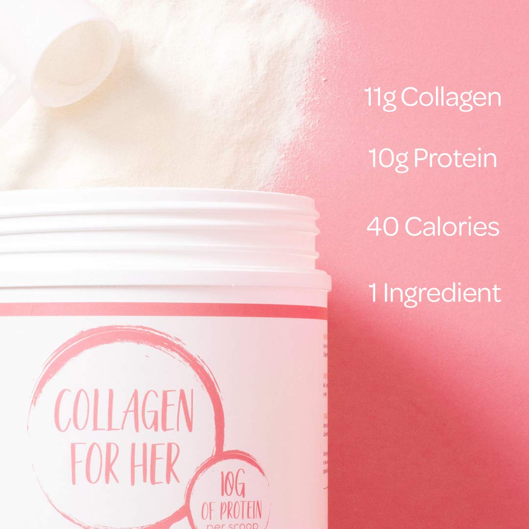 Collagen For Her powder being poured into coffee.