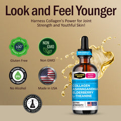 Collagen Mojo label closeup emphasizes quality ingredients and USA-made production.