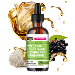 Collagen Mojo bottle with berry-flavored liquid drops for daily beauty and joint support.