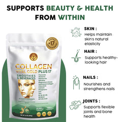 Gold Vital Life collagen dissolving in water shows quick blend
