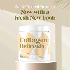 Collagen Refresh measuring scoop included for consistent daily dosing.