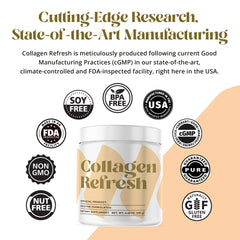 Collagen Refresh vanilla-fruit flavor powder ready to sip.