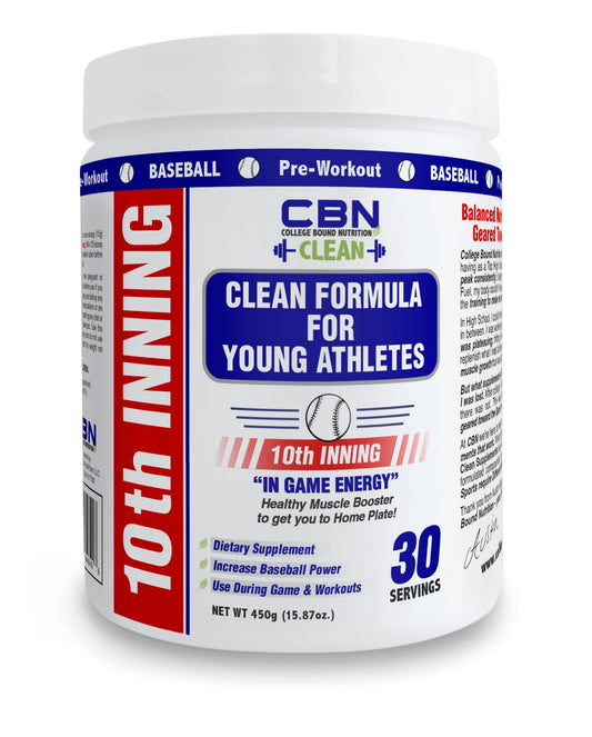 College Bound 10th Inning bottle shows youth energy support for baseball players