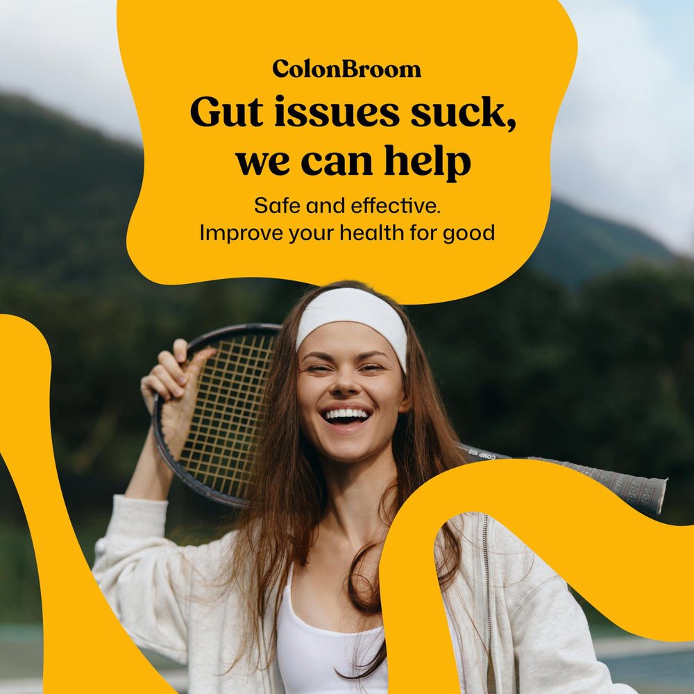 ColonBroom strawberry powder in water glass conveys refreshing, light aftertaste