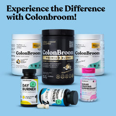 ColonBroom Vegan Gluten-Free Packaging, symbol of clean plant-based capsules.