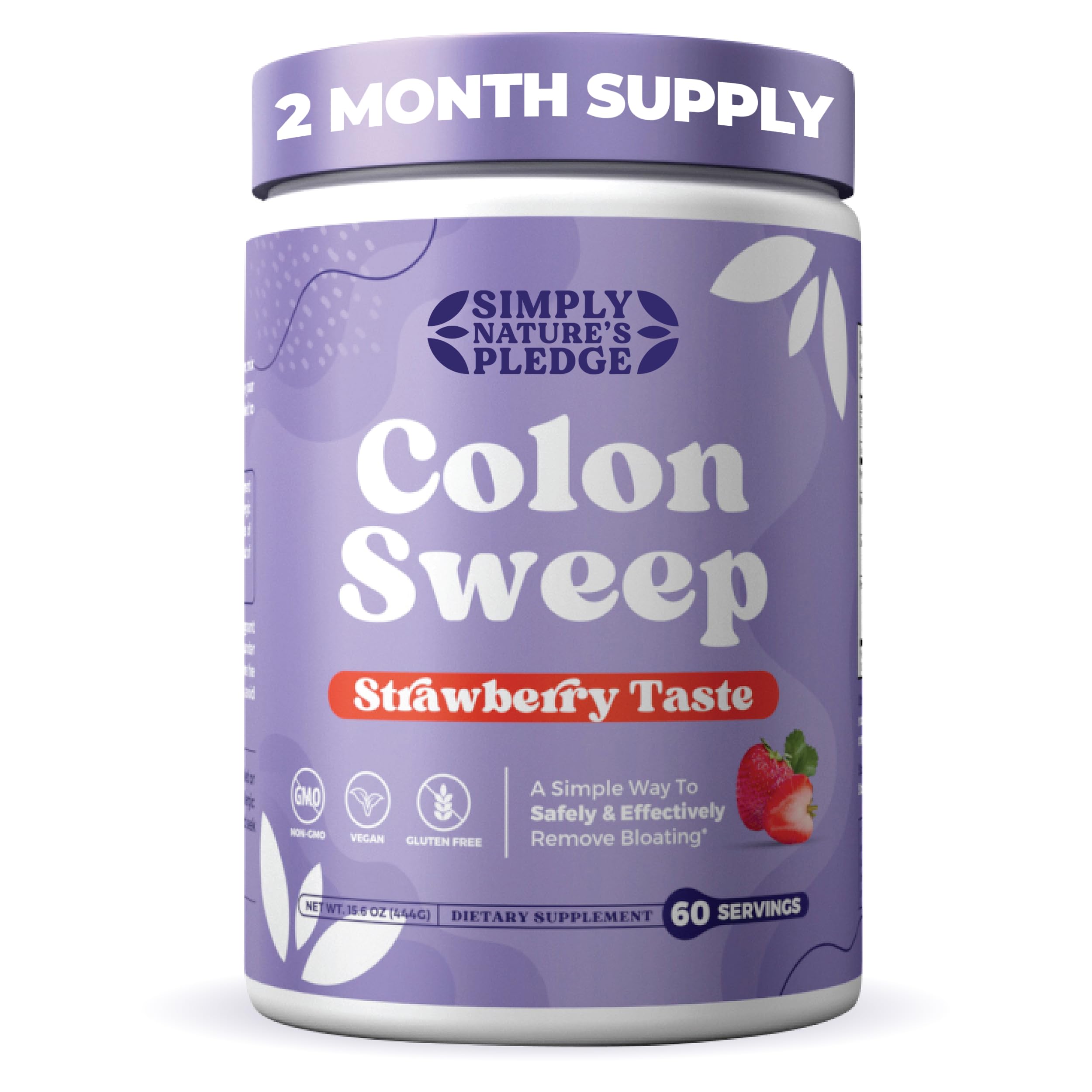 Colonsweep psyllium powder tub showing gentle gut support in the kitchen.