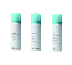Coloplast Brava Skin Barrier Spray sting-free bottle protects peristomal skin from adhesives