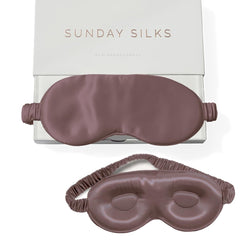 Colorado Home Co Sundaysilks 3D contoured sleep mask front view promotes zero-pressure comfort