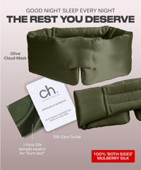 Deep blackout Sundaysilks silk mask blocks light for undisturbed rest.