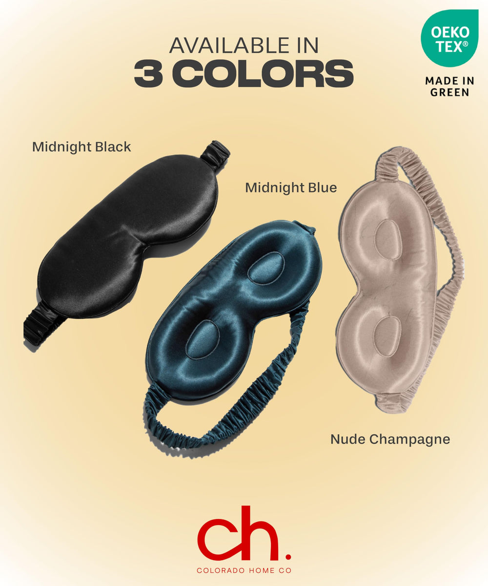 Colorado Home Co Sundaysilks plush eye cups protect lashes during sleep