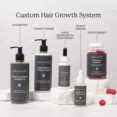 colorsmith Biotin Hair Gummies glass with gummies ready for daily ritual