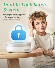 COLORWING dual-lock with fingerprint and key features secure dosing at preset times.