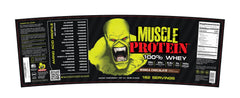 COLOSSAL LABS chocolate whey powder bottle closeup showing premium protein blend