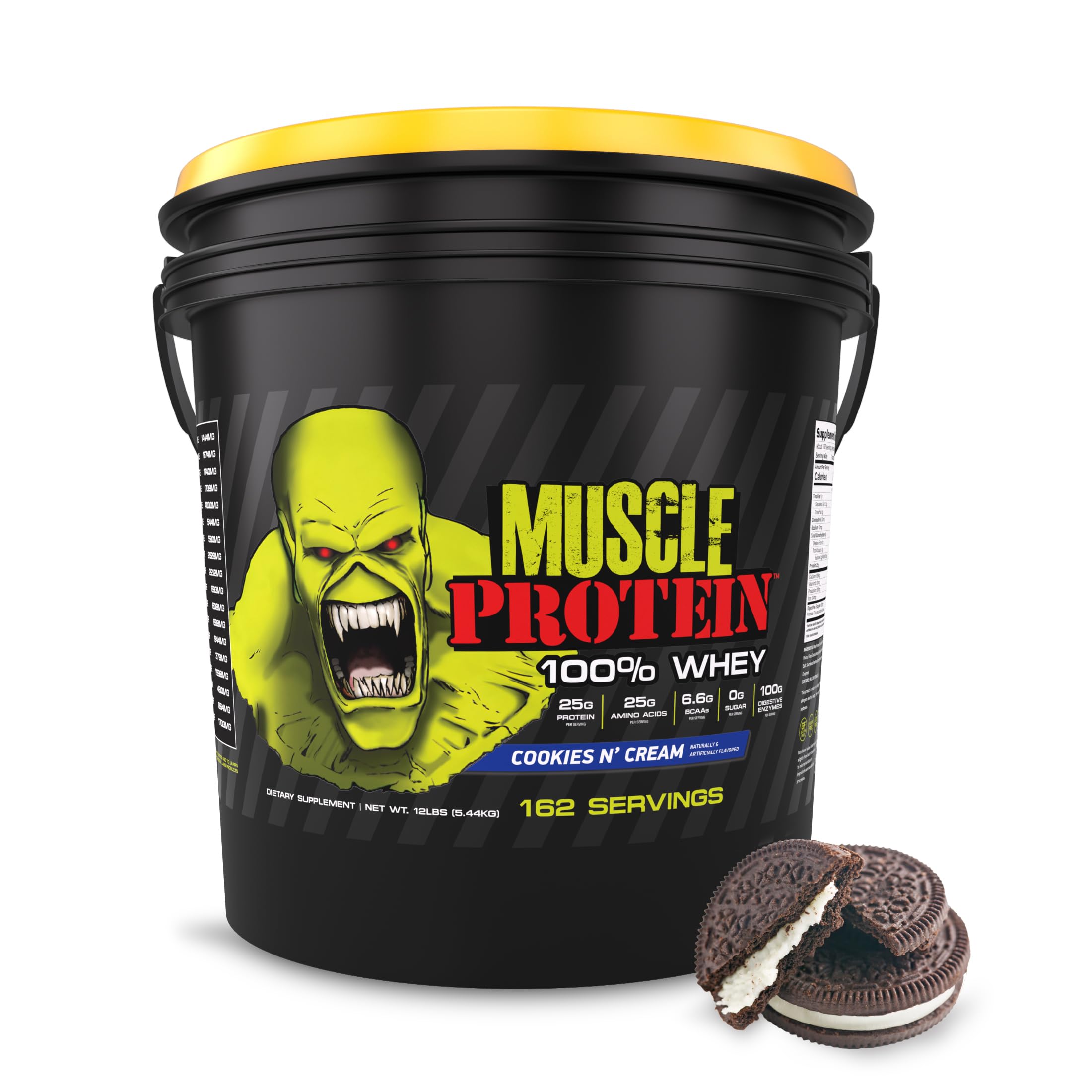 COLOSSAL LABS Muscle Whey cookies-cream 12lb bucket ready for post-workout shakes