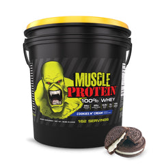 COLOSSAL LABS Muscle Whey cookies-cream 12lb bucket ready for post-workout shakes