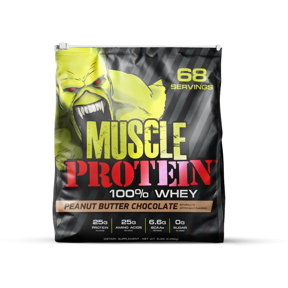 COLOSSAL LABS Peanut Butter Chocolate whey powder front label for post-workout use