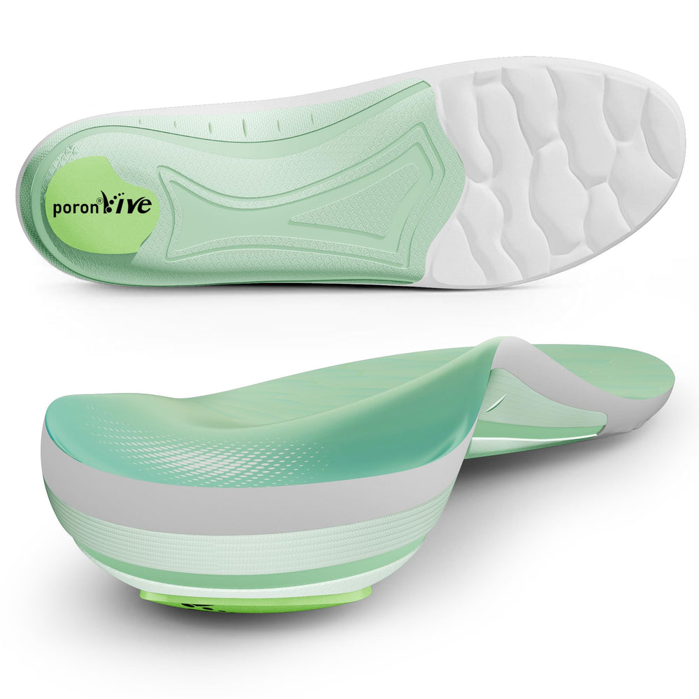 Com MUMU arch support insoles with supercritical foam cushioning for lightweight comfort.