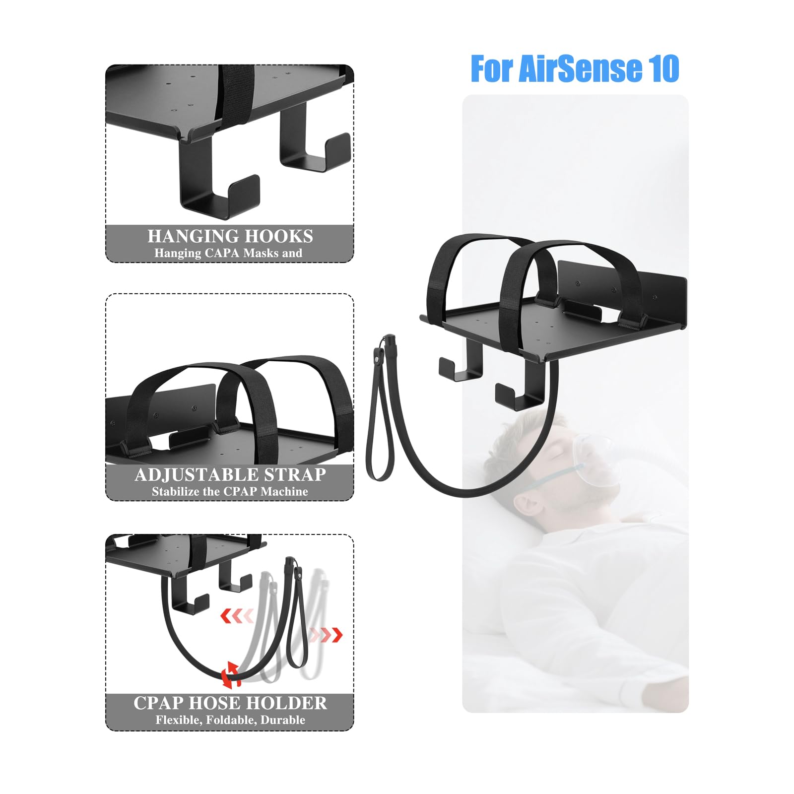 Comeacross bedside-friendly wall mount frees up nightstand space.