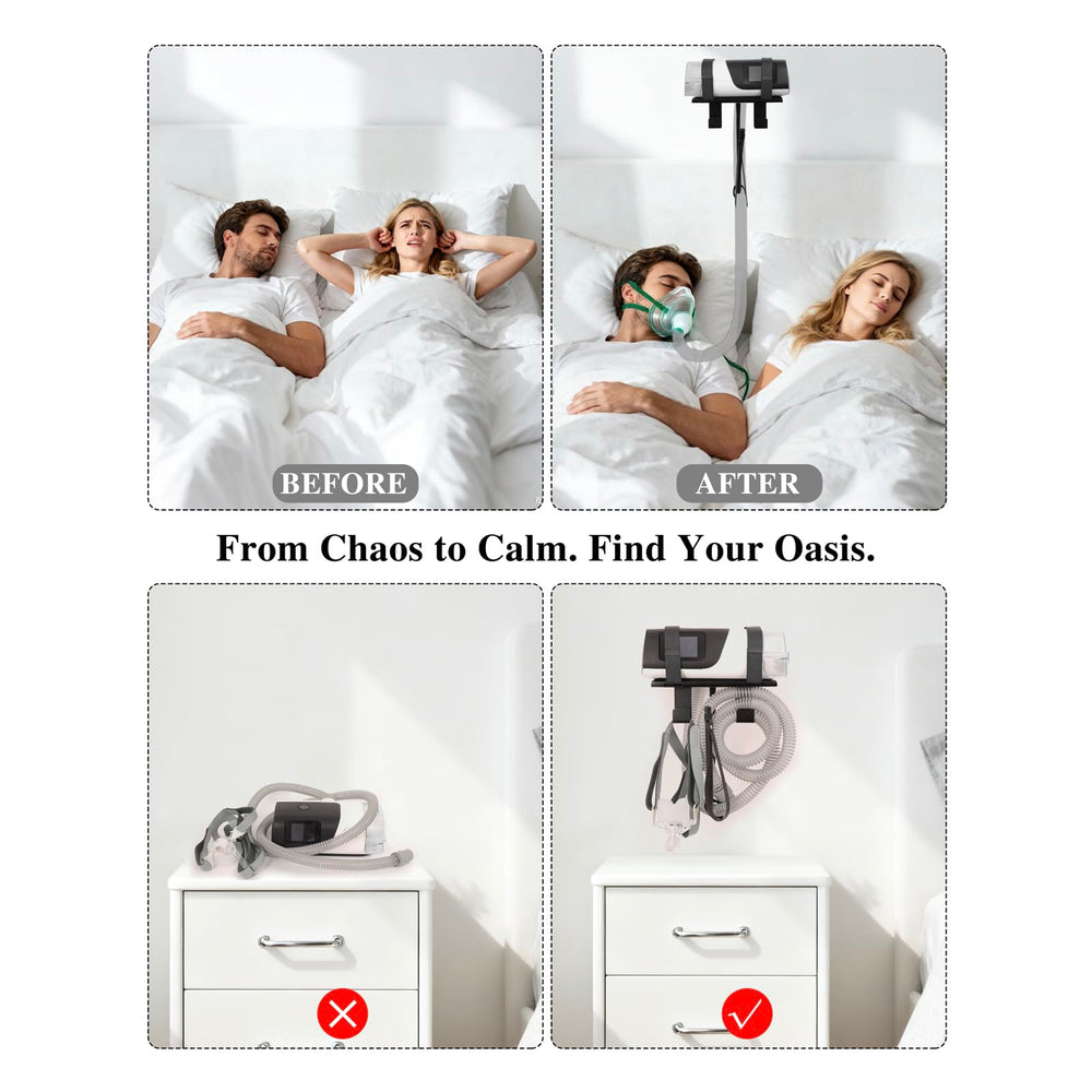 Comeacross bedside organizer frees valuable nightstand space for essentials.