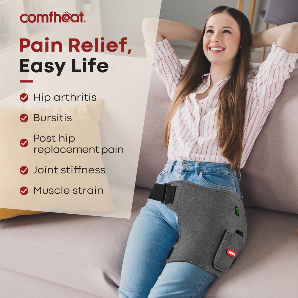 Comfheat on-the-go usage suitable for travel, work, and home.