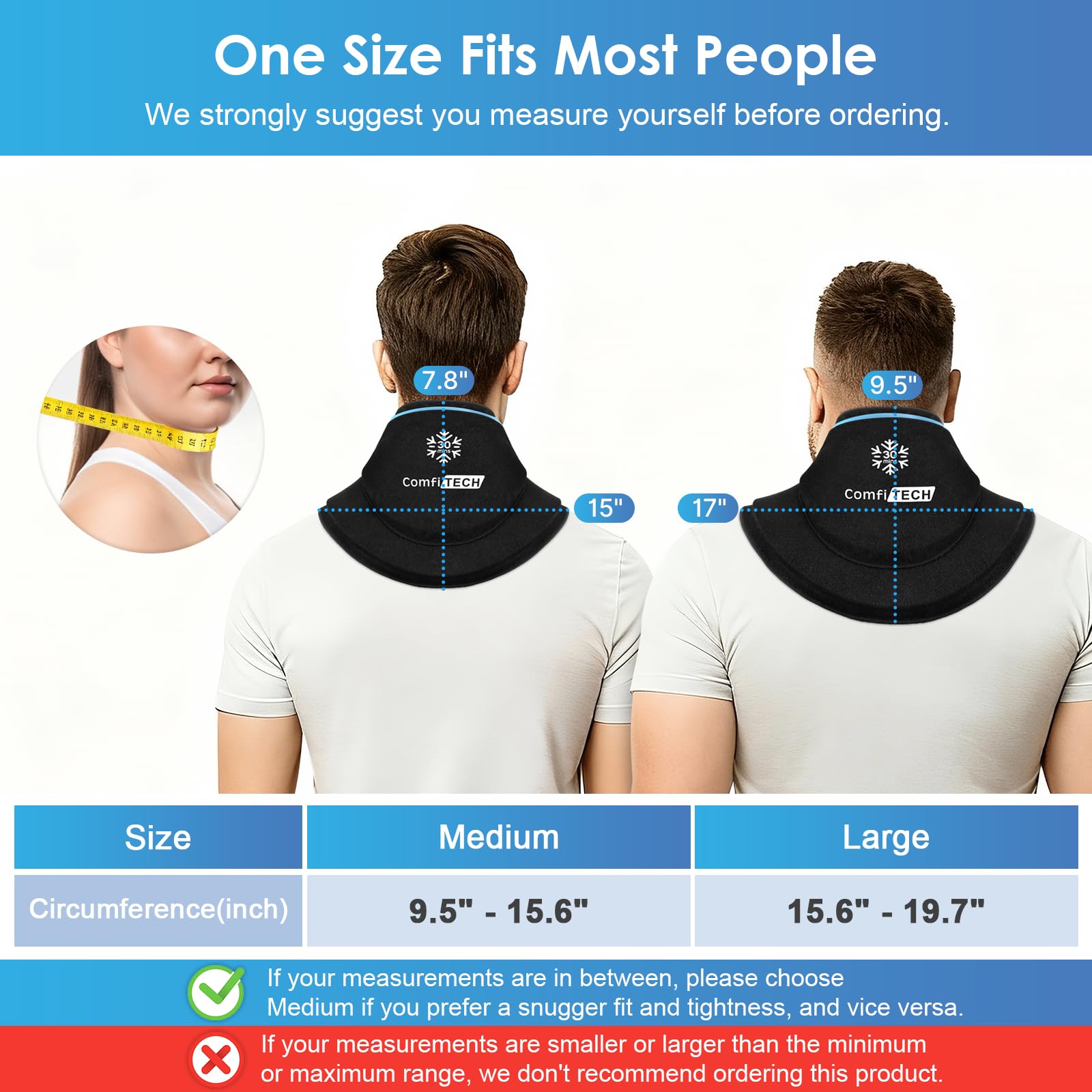 ComfiTECH Neck and Shoulder Therapy eases stiffness after workouts.