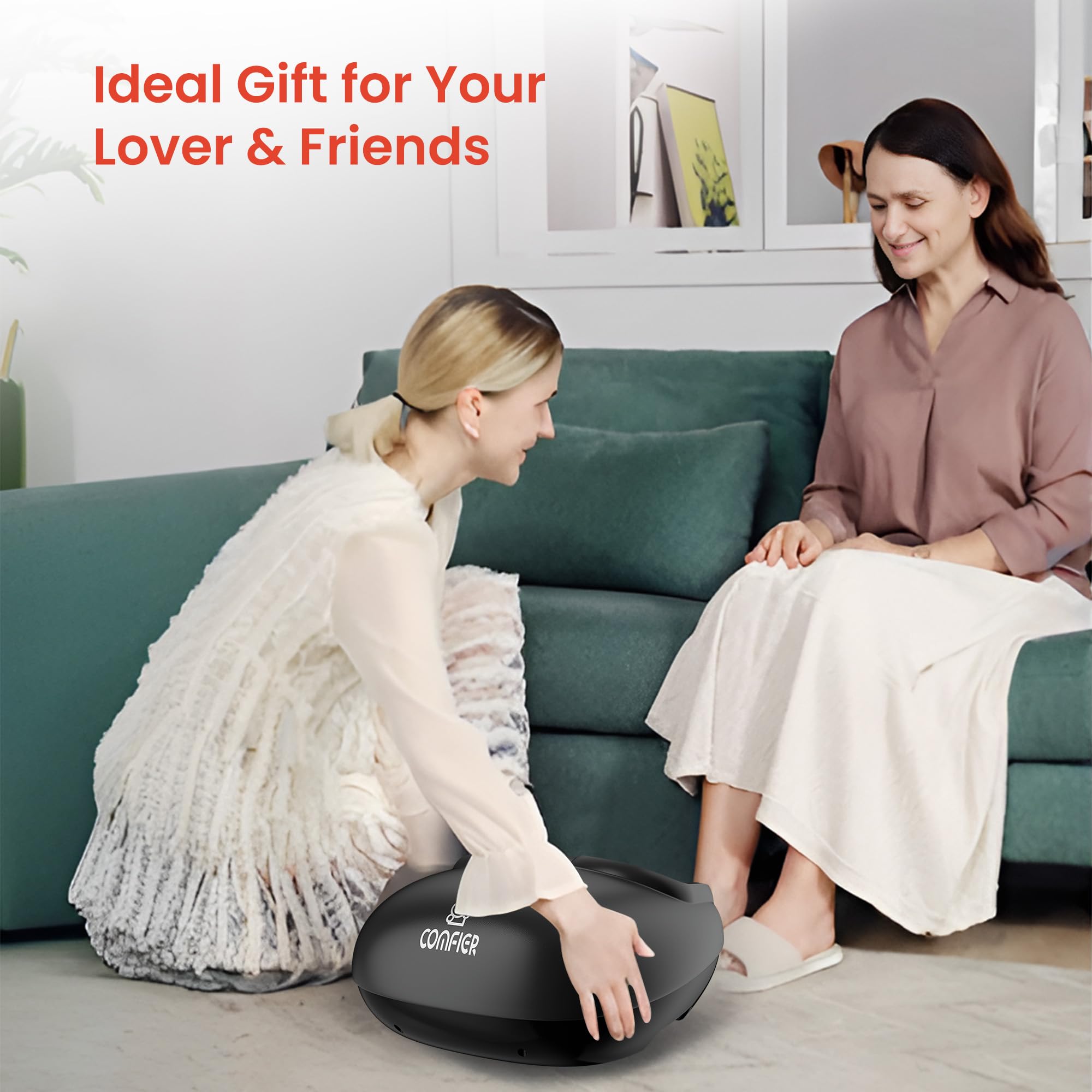 Gift-ready COMFIER packaging for the foot massager