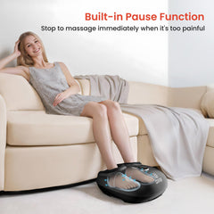 Pause function on the COMFIER foot massager to adjust mid-session