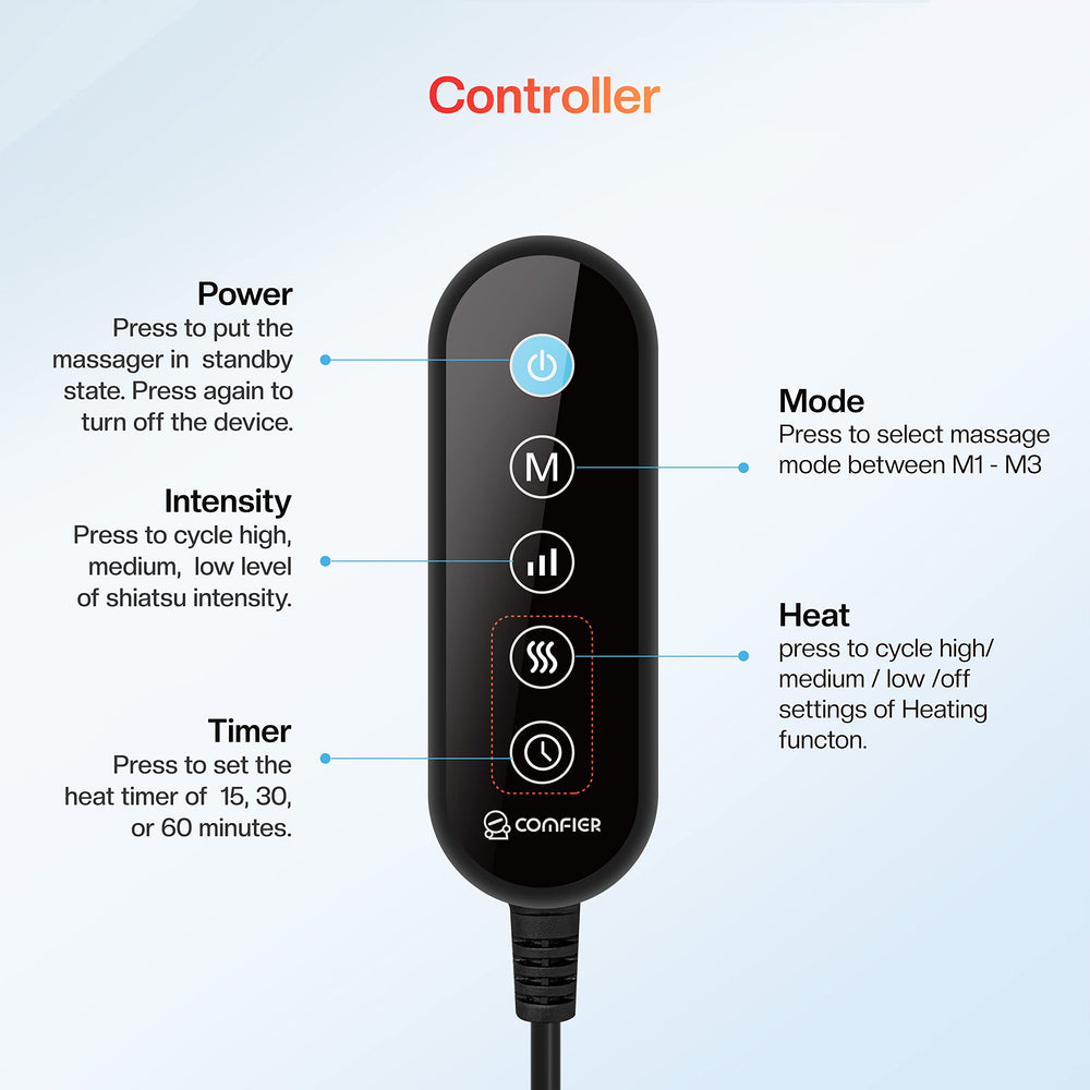 COMFIER eight massage nodes target feet with varied pressure.