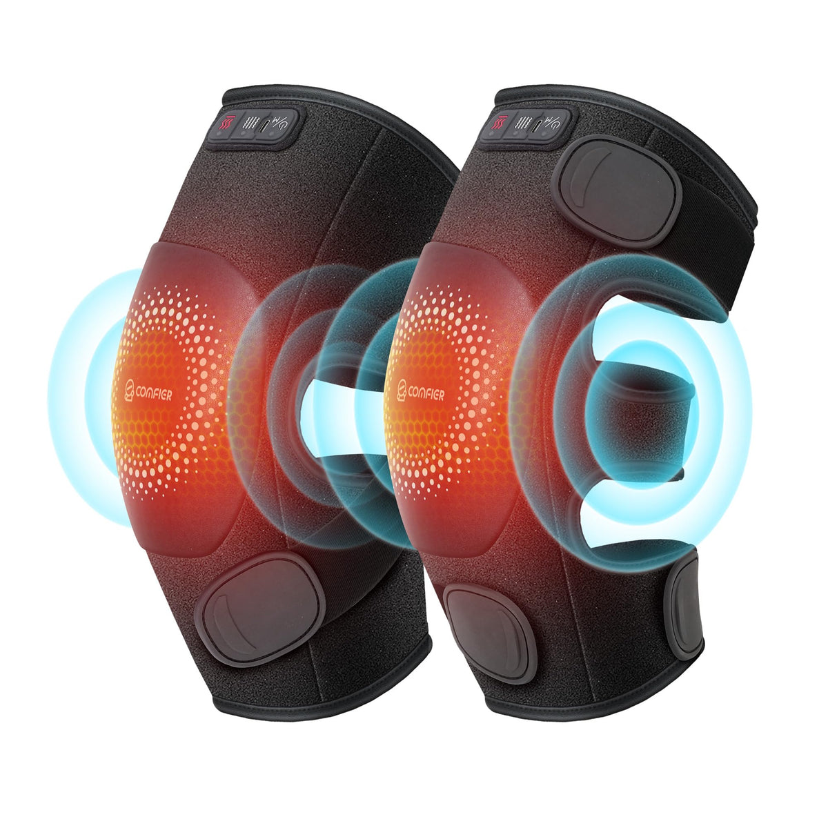 COMFIER cordless knee massager, compact and portable for on-the-go relief.