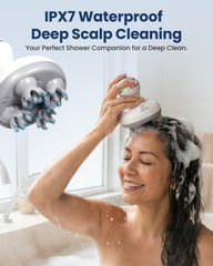 COMFIER detachable silicone heads allow quick cleaning and gentle touch on scalp.