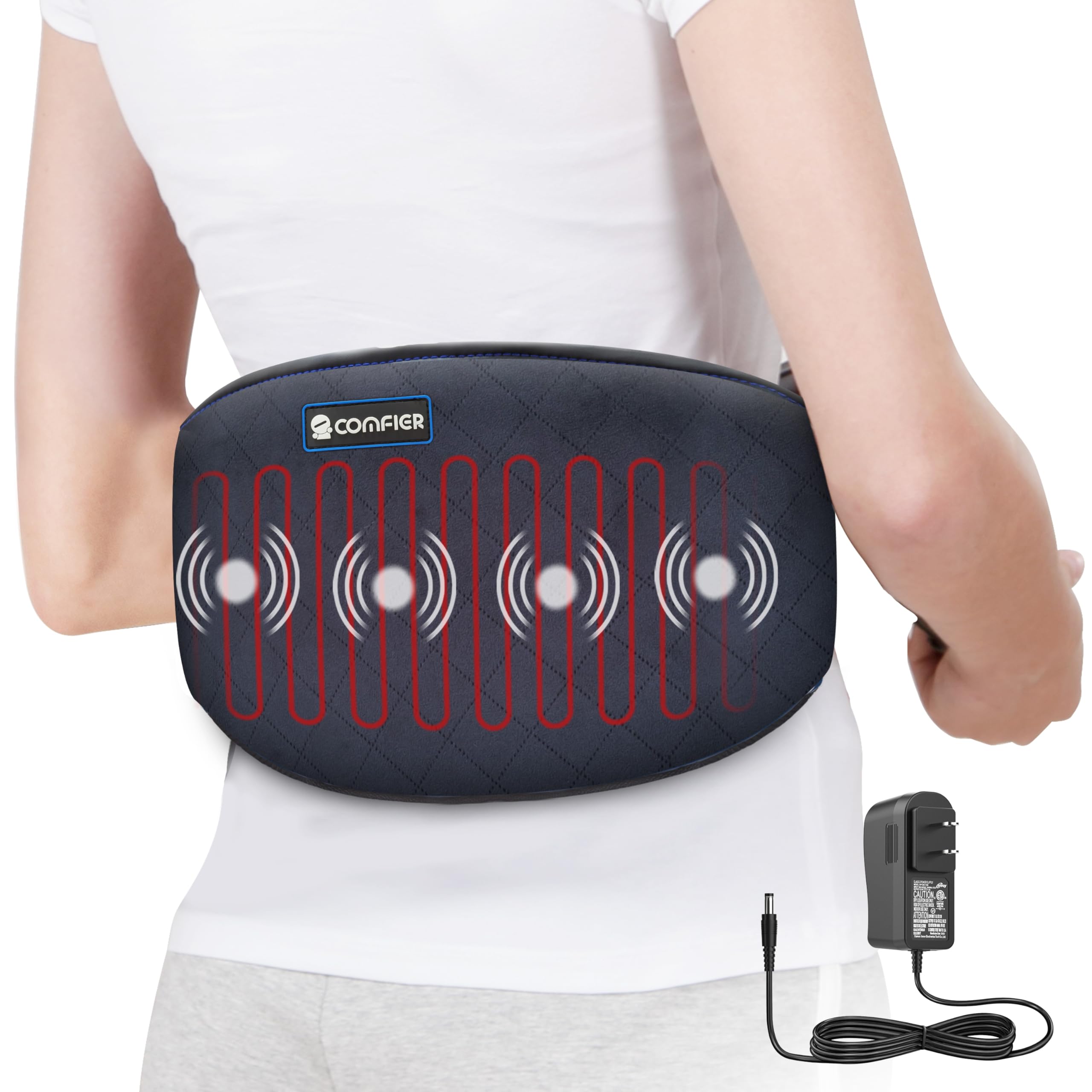 COMFIER heating pad back coverage shown with steady warmth for daily use