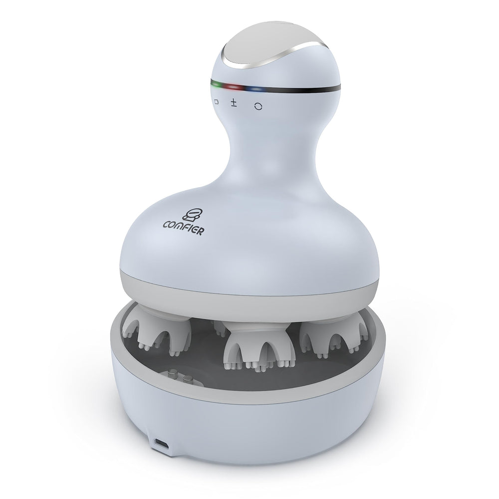 COMFIER electric scalp massager with four heads providing relaxing scalp massage