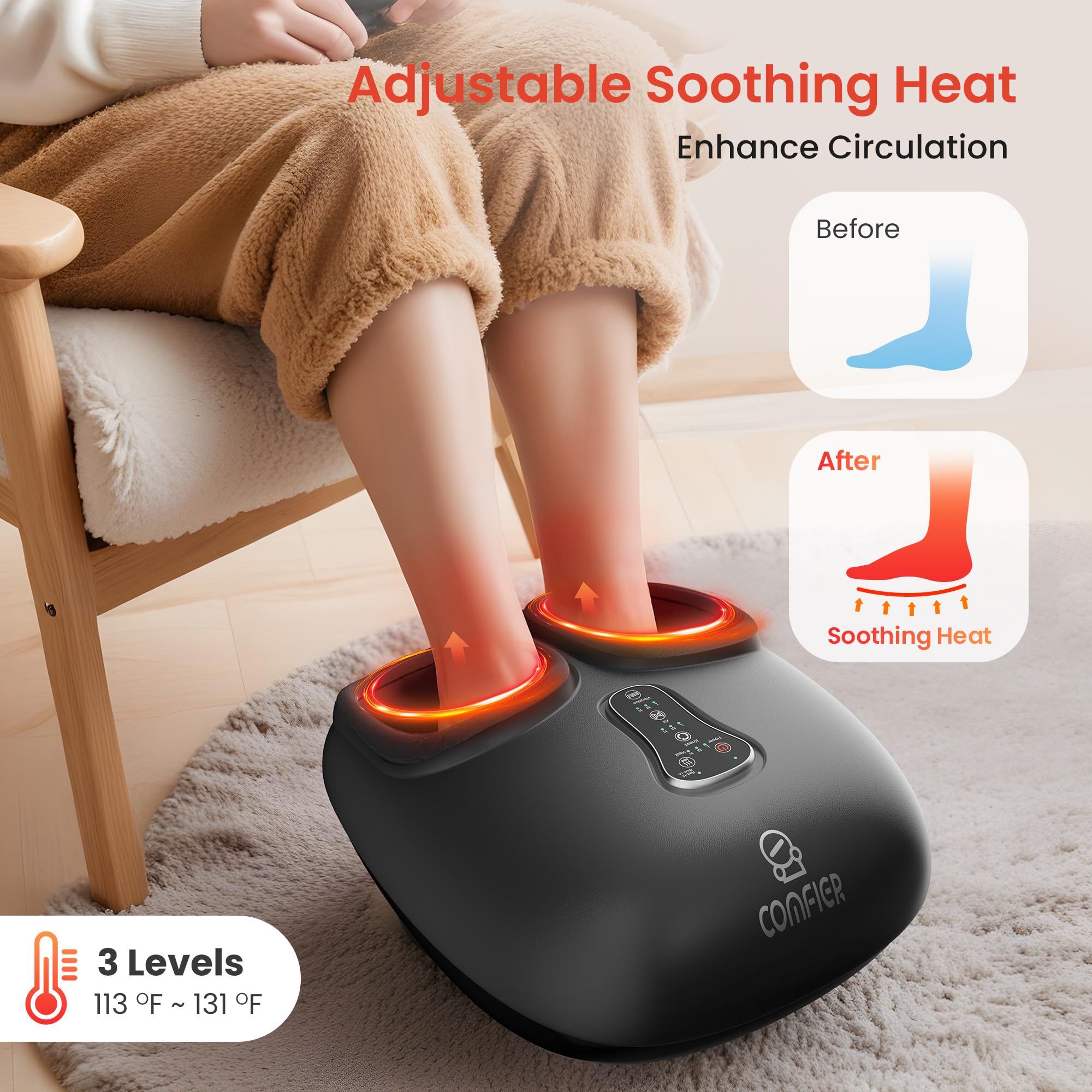 COMFIER compression levels offer customizable support for daily foot care