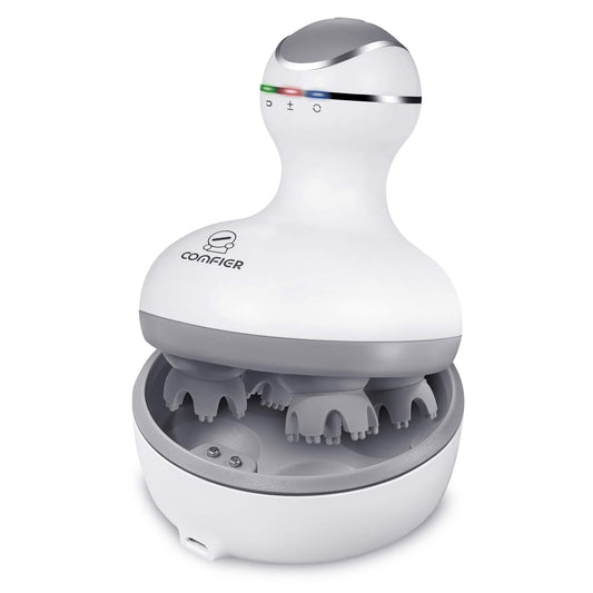 COMFIER hair scalp massager with 84 nodes delivers a soothing kneading massage for relaxation.