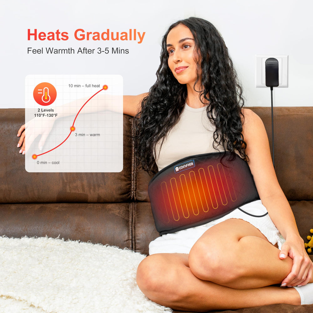 COMFIER heat levels and settings displayed for customizable warmth
