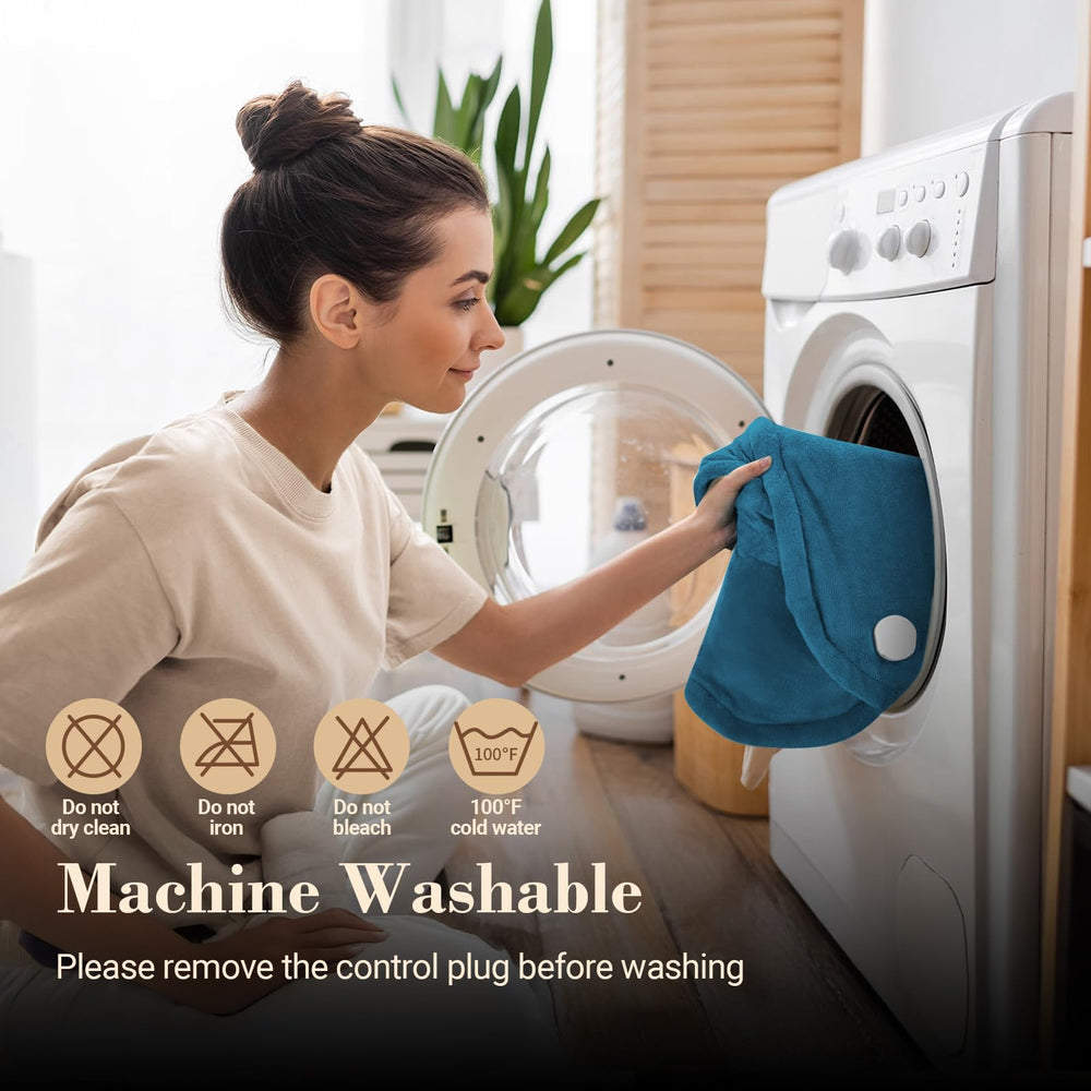 COMFIER heating pad is machine washable after removing the controller