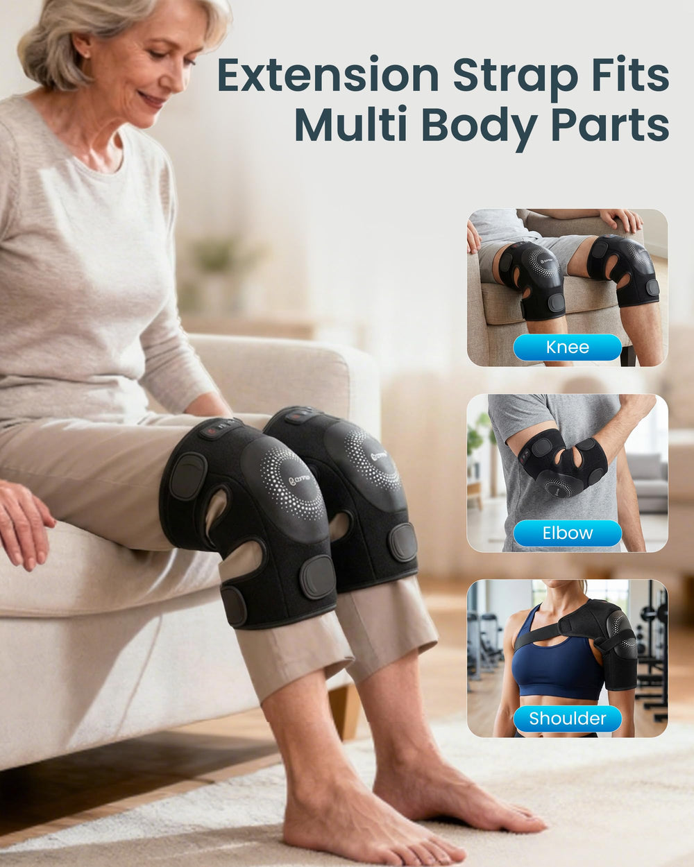 COMFIER knee massager with 30-minute auto shut-off for safety.
