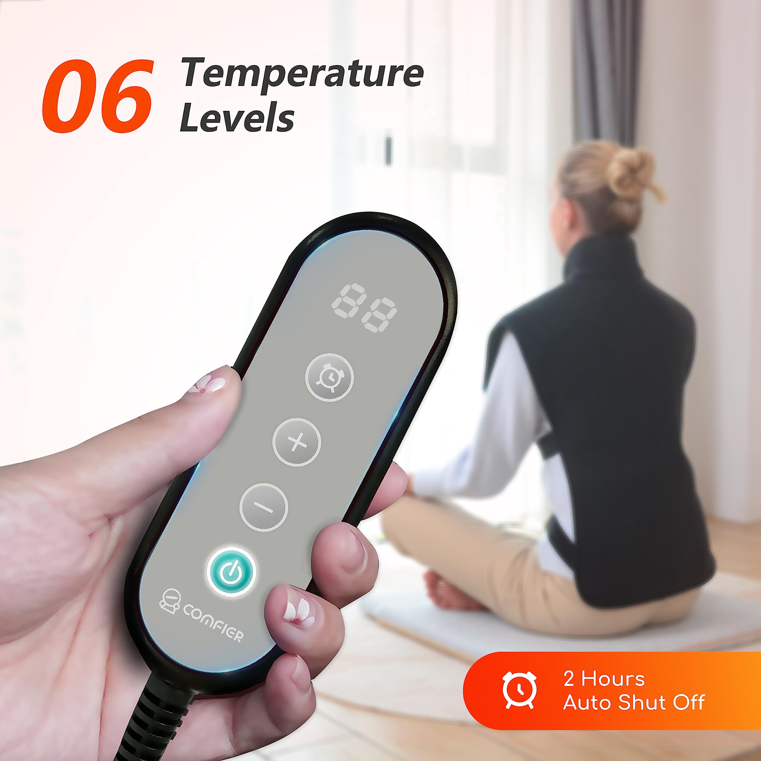 COMFIER machine-washable heating pad for easy cleaning