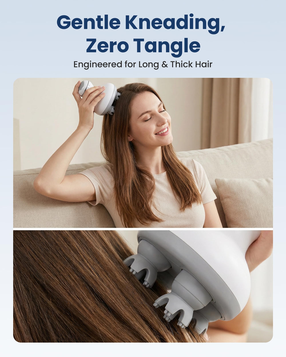 COMFIER rotating nodes provide multi-direction kneading that mimics skilled fingers.