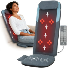 COMFIER Shiatsu back massager chair pad front view eases neck and back tension