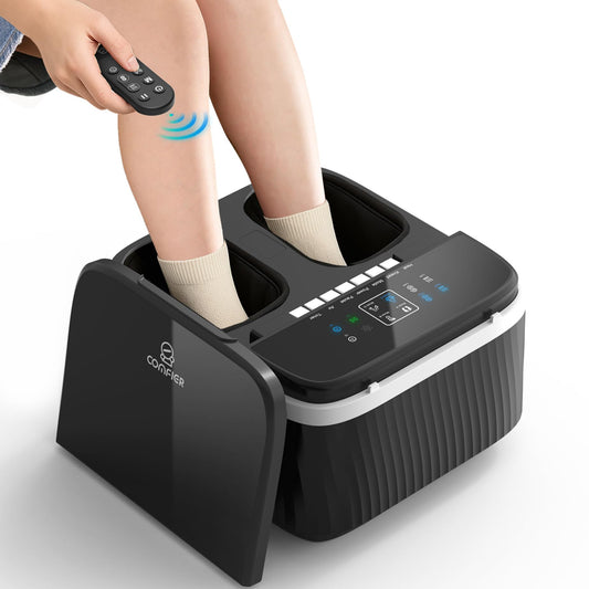 COMFIER shiatsu foot massager with heat for soothing tired feet after a long day.