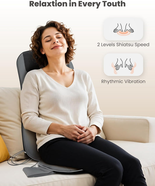 COMFIER heated back massager highlighting heat function for warmth